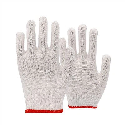 Găng tay dệt kim bông trắng tự nhiên